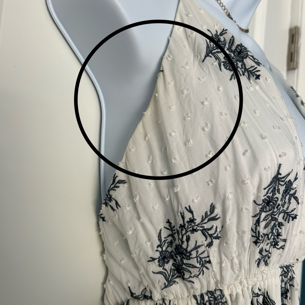 Blue Life Baylee white blue blossom embroidered midi dress Size XS - Picture 10 of 10